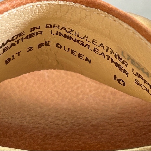 Kenneth Cole New York Heels Camel Color  Gold Studded Sz 10 - Picture 12 of 12